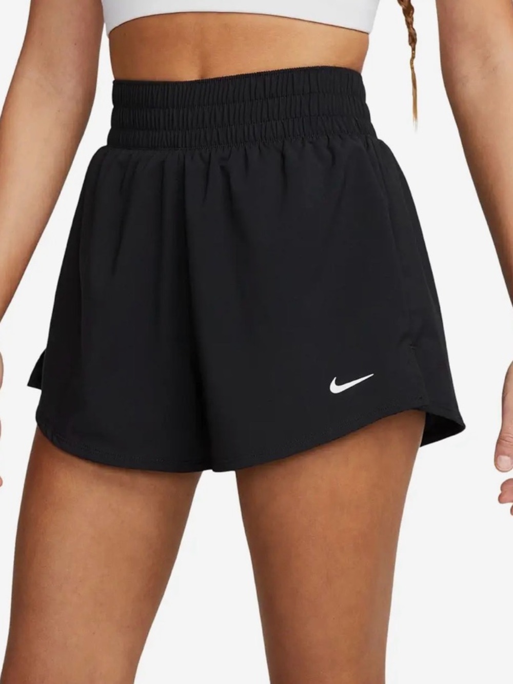 Nike Women’s XXL Dri-FIT High-Waisted 3" 2-in-1 Shorts Black Back Pocket NWT
